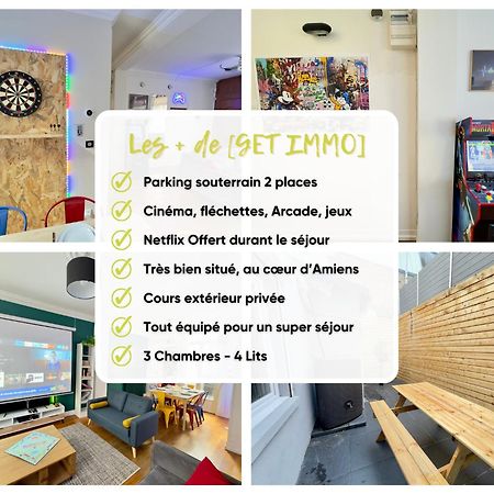 Maison 3Ch - Cinema - Game Room - Parking - Gare Amiens Dış mekan fotoğraf
