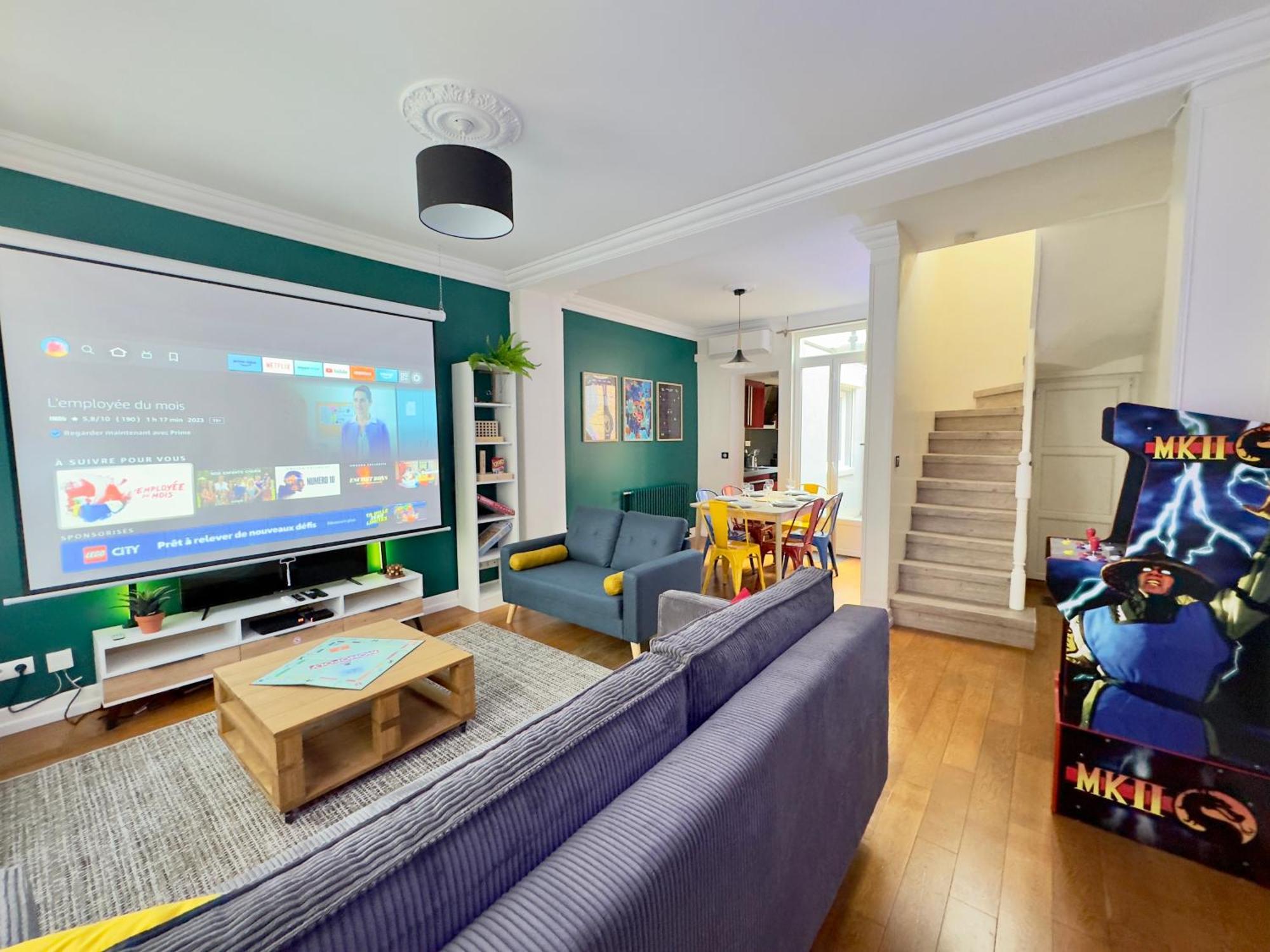 Maison 3Ch - Cinema - Game Room - Parking - Gare Amiens Dış mekan fotoğraf